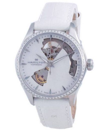 Hamilton Jazzmaster Open Heart Leather Automatic H32205890 Womens Watch