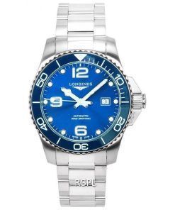 Longines HydroConquest Sunray Blue With Super-LumiNova Dial Automatic Diver's L3.782.4.96.6 300M Men's Watch