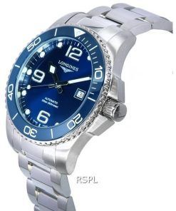 Longines HydroConquest Sunray Blue With Super-LumiNova Dial Automatic Diver's L3.782.4.96.6 300M Men's Watch