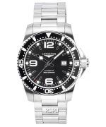 Longines HydroConquest Sunray Black With Super-LumiNova Dial Automatic Diver's L3.841.4.56.6 300M Men's Watch