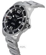 Longines HydroConquest Sunray Black With Super-LumiNova Dial Automatic Diver's L3.841.4.56.6 300M Men's Watch