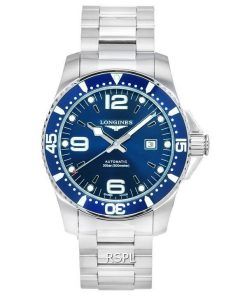 Longines HydroConquest Sunray Blue With Super-LumiNova Dial Automatic Diver's L3.841.4.96.6 300M Men's Watch