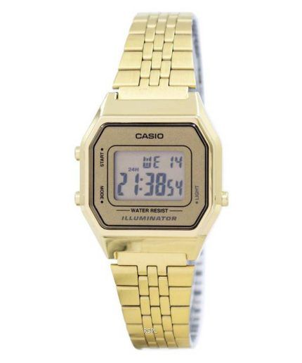 Casio Digital Quartz Stainless Steel Illuminator LA680WGA-9DF LA680WGA-9 Womens Watch