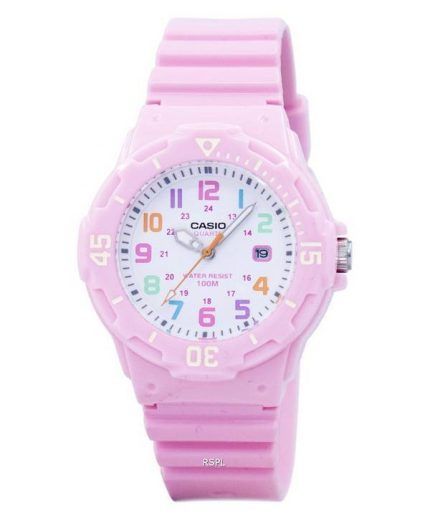 Casio Pink Resin Strap LRW-200H-4B2VDF LRW-200H-4B2V Womens Watch