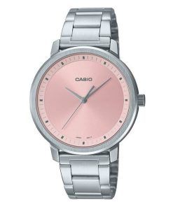 Casio Analog Pink Dial Stainless Steel LTP-B115D-4E LTPB115D-4 Women's Watch