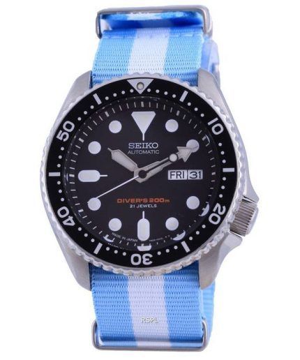 Seiko Automatic Divers Japan Made Polyester SKX007J1-var-NATO24 200M Mens Watch