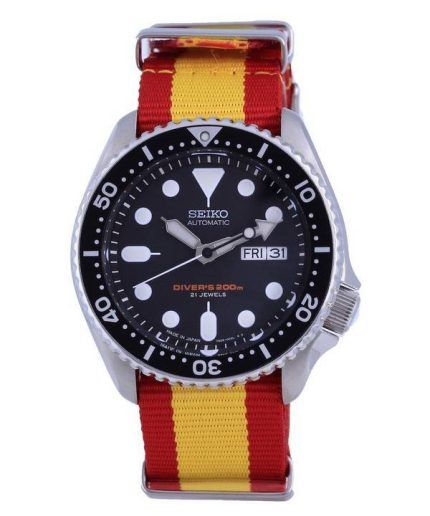 Seiko Automatic Divers Japan Made Polyester SKX007J1-var-NATO29 200M Mens Watch