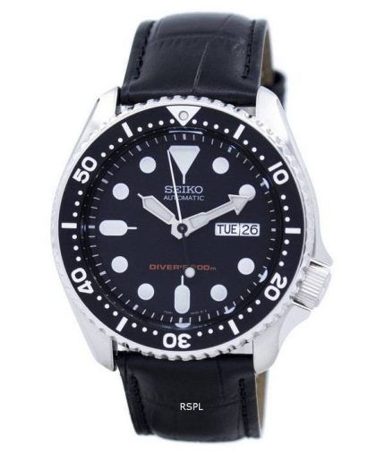 Seiko Automatic Diver's 200M Ratio Black Leather SKX007K1-LS6 Men's Watch