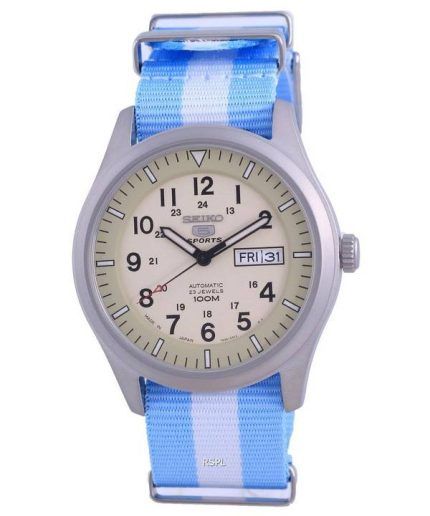 Seiko 5 Sports Military Automatic Japan Made SNZG07J1-var-NATO24 100M Mens Watch