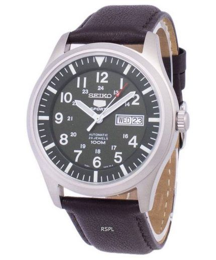 Seiko 5 Sports Automatic Ratio Dark Brown Leather SNZG09K1-LS11 Men's Watch