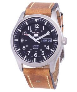 Seiko 5 Sports SNZG15J1-LS17 Automatic Japan Made Brown Leather Strap Men's Watch