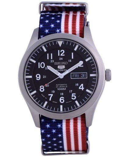 Seiko 5 Sports Automatic Polyester SNZG15J1-var-NATO27 100M Mens Watch