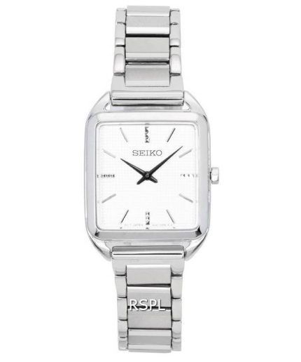 Seiko Stainless Steel White Dial Quartz SWR073 SWR073P1 SWR073P Women's Watch