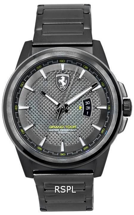Scuderia Ferrari Grand Tour Stainless Steel Grey Dial Quartz 0830836 Men's Watch