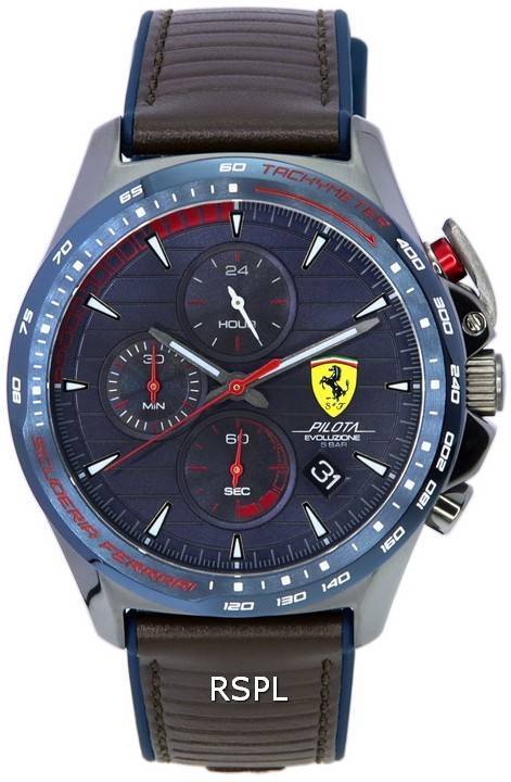 Scuderia Ferrari Pilota Evo Turbo Chronograph Blue Dial Quartz 0830848 Men's Watch