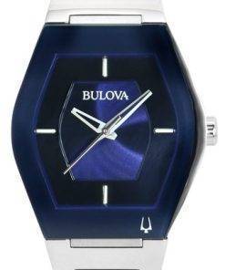 Bulova Gemini Futuro Stainless Steel Bracelet Blue Dial Quartz 96L293 Women's Watch