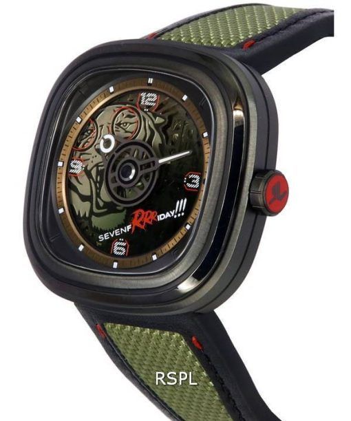 Sevenfriday T-Series Green Tiger Skeleton Dial Automatic T3/04 SF-T3-04 Men's Watch