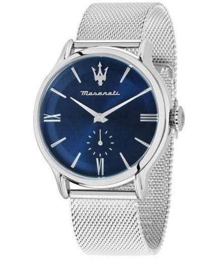 Maserati Epoca Stainless Steel Mesh Blue Dial Quartz R8853118017 100M Men's Watch