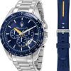 Maserati Modena Edition Chronograph Stainless Steel Blue Dial Quartz R8871612039 100M Men's Watch Gift Set