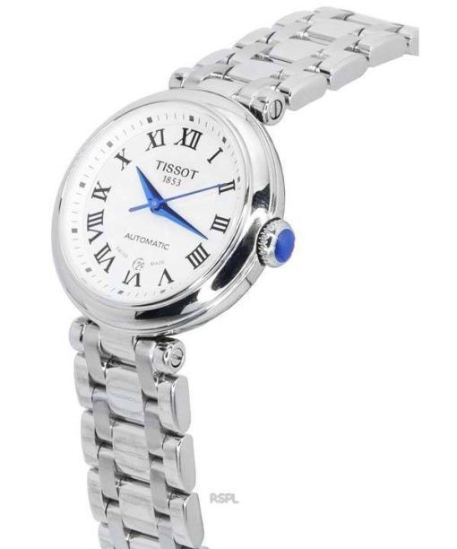 Tissot T-Lady Bellissima Stainless Steel White Dial Automatic T126.207.11.013.00 T1262071101300 Women's Watch