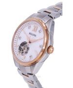 Bulova Classic White Open Heart Dial Automatic 98P170 Women's Watch