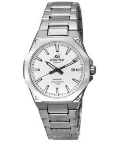 Casio Edifice Stainless Steel White Dial Quartz EFR-S108D-7A EFRS108D-7 100M Men's Watch