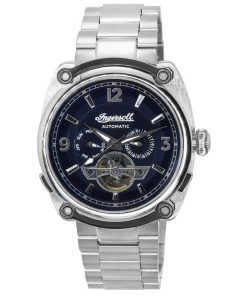 Ingersoll The Michigan Stainless Steel Dark Blue Open Heart Dial Automatic I01107 Men's Watch