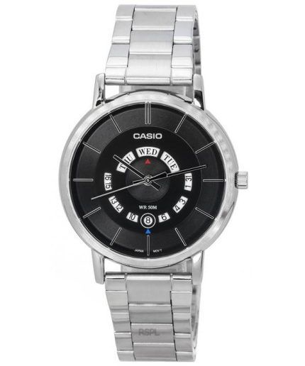 Casio Standard Analog Stainless Steel Black Dial Quartz MTP-B135D-1A MTPB135D-1 Men's Watch