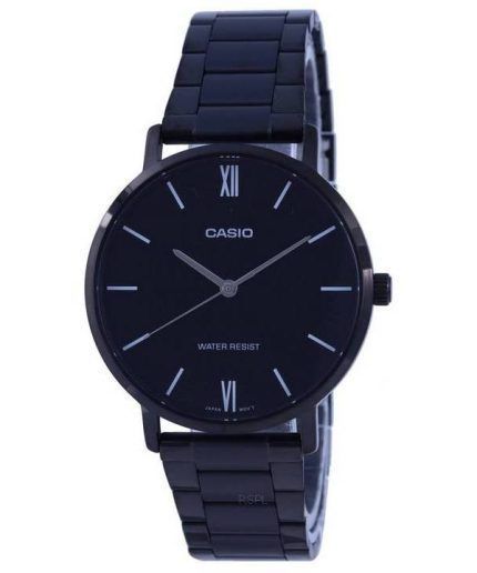 Casio Black Dial Stainless Steel Analog MTP-VT01B-1B MTPVT01B-1B Men's Watch