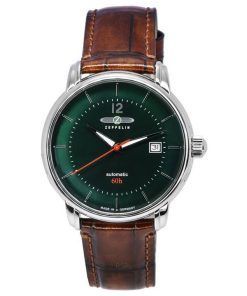 Zeppelin LZ 120 Bodensee Leather Strap Dark Green Dial Automatic 81604 Men's Watch