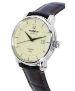 Zeppelin LZ 120 Bodensee Leather Strap Beige Dial Automatic 81605 Men's Watch