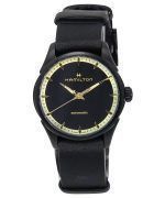 Hamilton Jazzmaster Leather Strap Black Dial Automatic H32255730 Unisex Watch