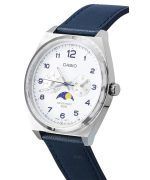 Casio Standard Analog Moon Phase White Dial Leather Strap Quartz MTP-M300L-7A MTPM300L-7 Men's Watch