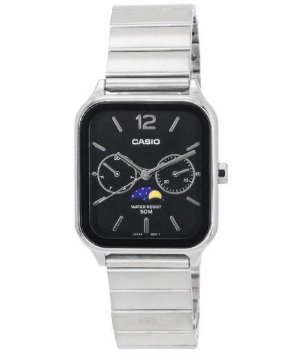 Casio Standard Analog Moon Phase Black Dial Quartz MTP-M305D-1A Men's Watch