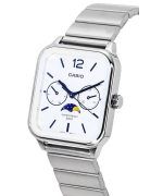 Casio Standard Analog Moon Phase Silver Dial Quartz MTP-M305D-7A Men's Watch