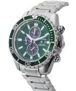 Citizen Promaster Chronograph Green Dial Eco-Drive Diver's CA0820-50X 200M Men's Watch