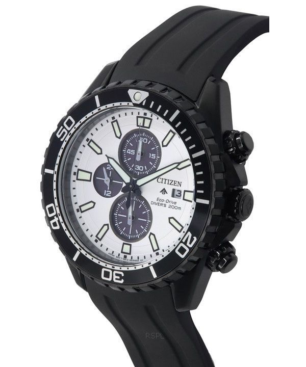 Citizen Promaster Marine Eco-Drive Chronograph White Dial Diver\'s  CA0825-05A 200M Men\'s Watch - CityWatches IN