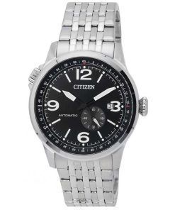Citizen Pilot Stainless Steel Black Dial Automatic NJ0140-84E 100M Men's Watch