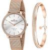 Morellato 1930 Just Time Rose Gold Silver Dial Quartz R0153161504 Womens Watch With Free Bracelet
