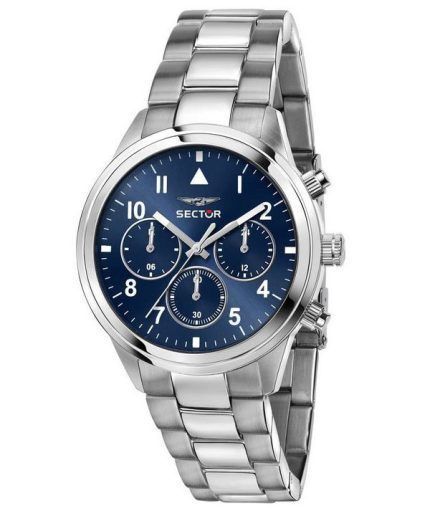 Sector 670 Dual Time Multifunction Stainless Steel Blue Dial Quartz R3253540012 Unisex Watch