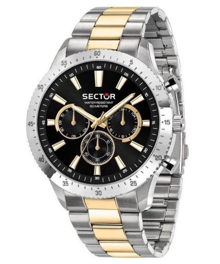 Sector 270 Multifunction Two Tone Stainless Steel Black Dial Quartz R3253578026 Mens Watch