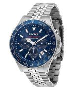 Sector 230 Chronograph Stainless Steel Blue Dial Quartz R3273661032 100M Mens Watch