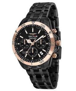Sector SGE 650 Chronograph Stainless Steel Black Dial Quartz R3273962004 100M Mens Watch