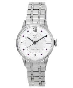 Tissot T-Classic Chemin Des Tourelles White Mother of Pearl Rubies Dial Automatic T099.207.11.113.00 Women's Watch