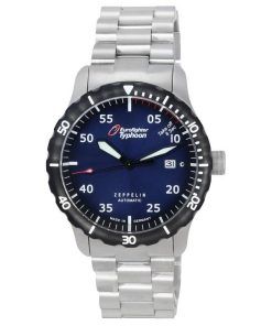 Zeppelin Eurofighter Typhoon Stainless Steel Blue Dial Automatic Diver's 7268M3set 200M Men's Watch With Extra Strap