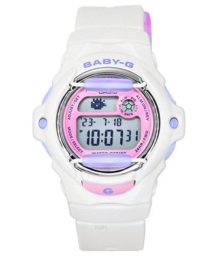Casio Baby-G Basic Digital White Resin Strap Quartz BG-169PB-7 200M Women's Watch