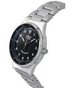 Casio Standard Analog Stainless Steel Black Dial Solar Powered MTP-RS105D-1B Mens Watch