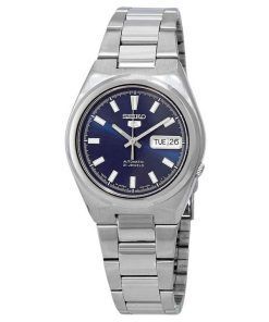Seiko 5 Date-Day Stainless Steel Blue Dial 21 Jewels Automatic SNKC51J1 Mens Watch