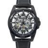 Bulova Classic Sutton Leather Strap Silver Skeleton Dial Automatic 98A304 100M Mens Watch