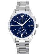 Emporio Armani Claudio Stainless Steel Chronograph Blue Dial Quartz AR11541 Mens Watch